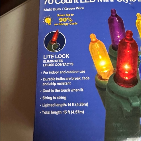 Merry Brite Multi-Color LED Mini-Style String Lights - Picture 4 of 5